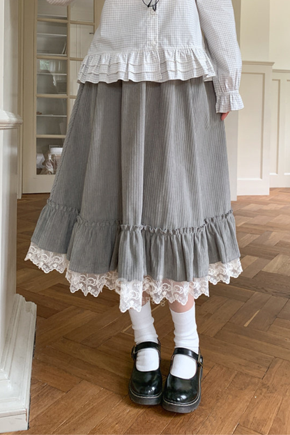 レトロレースフレアスカート