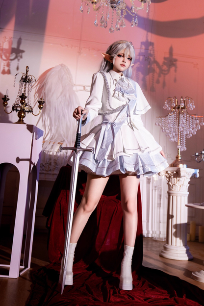 위치스 샤이닝 로리타 탑 + 스커트 + 보닛