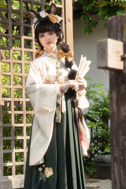 レトロ手毬和装トップス