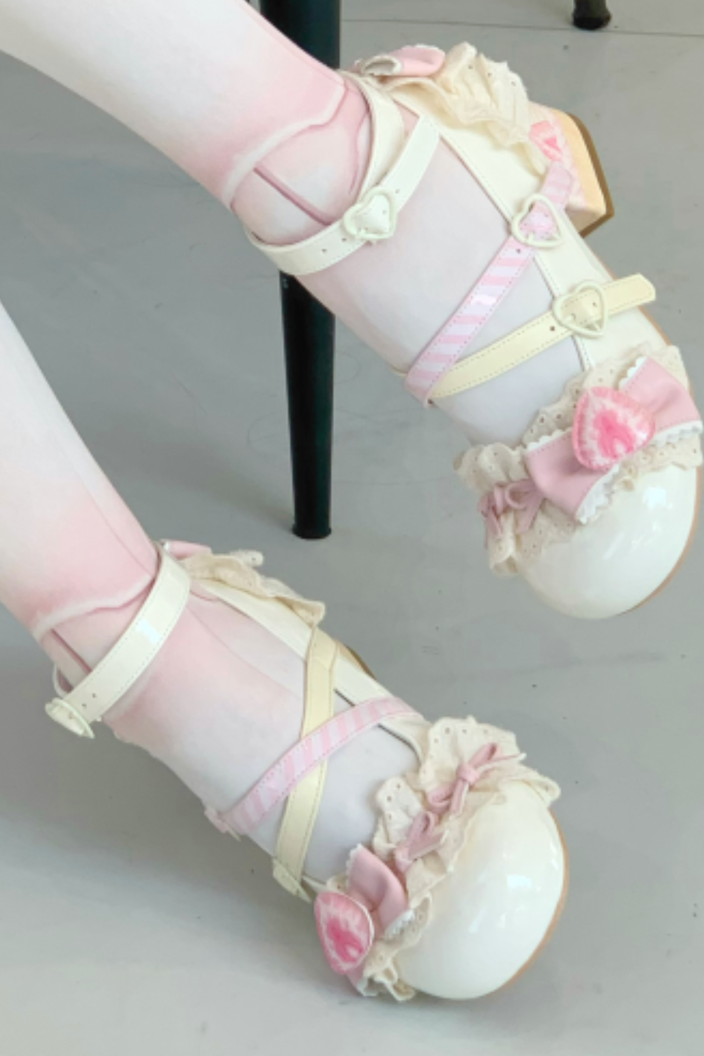 ストロベリーロリータメリージェーンシューズ