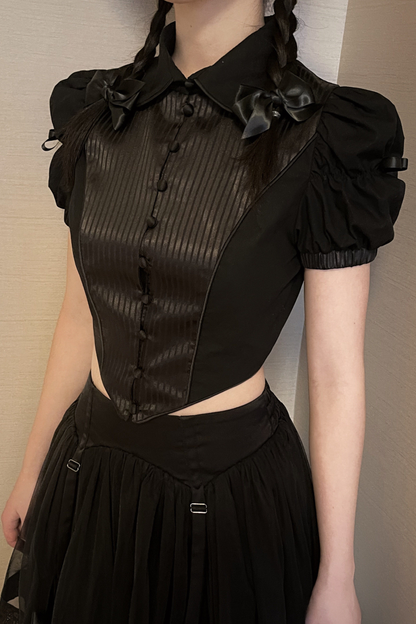 Spider Web French Blouse