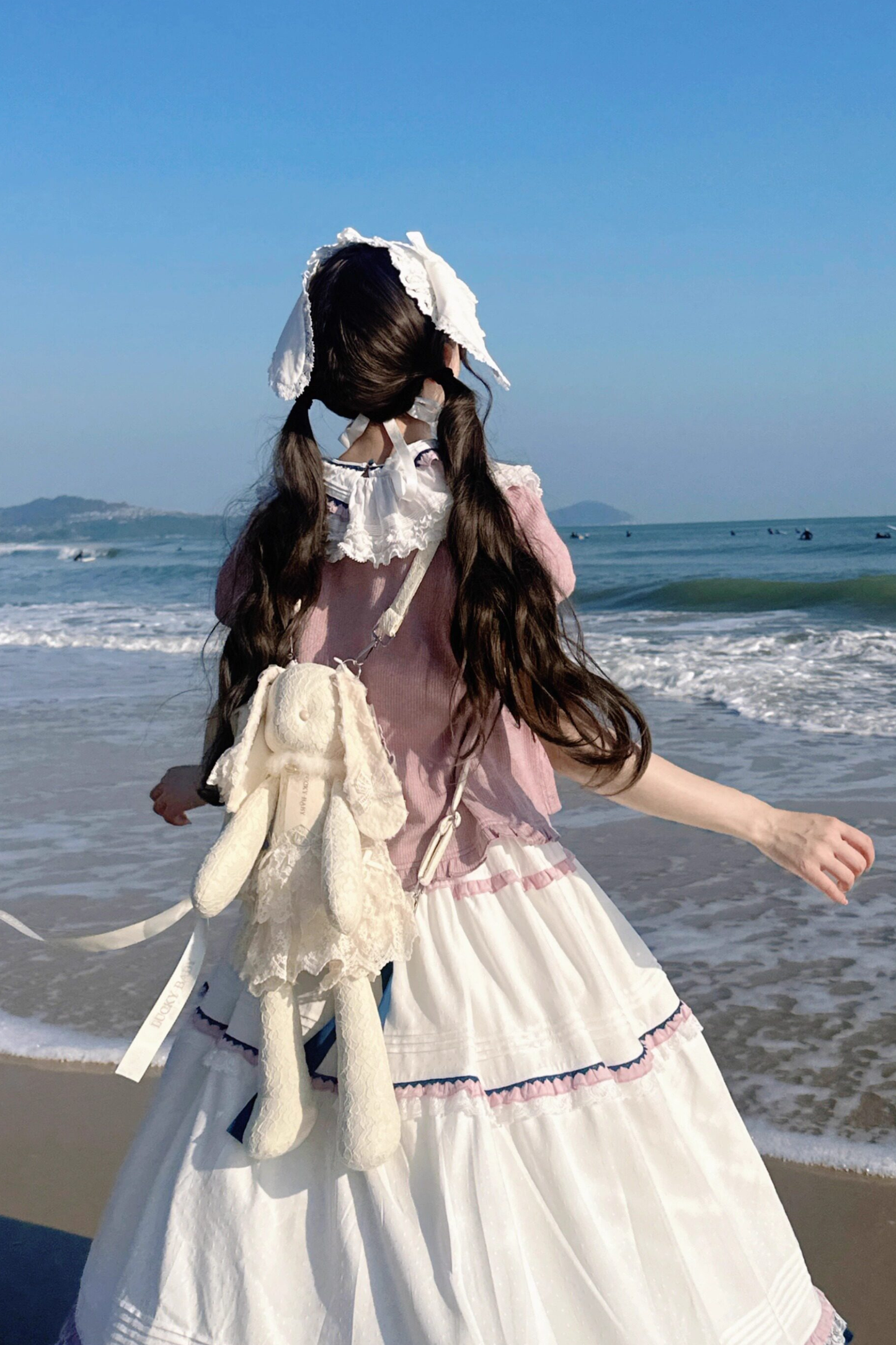 Retro Bear Puff Sleeve Dress + Sleeveless Dress