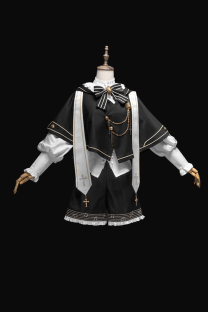 Gothic Cross Monochrome Prince Set + Beret