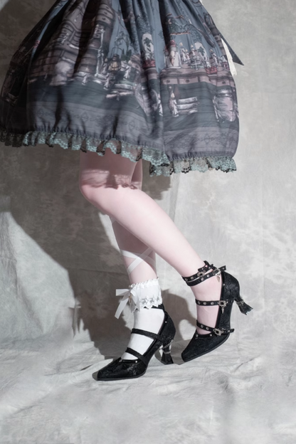 Retro Dark Subculture Gothic Heels