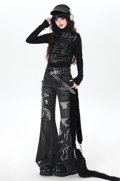 ダークスリムフィットフリーストップス