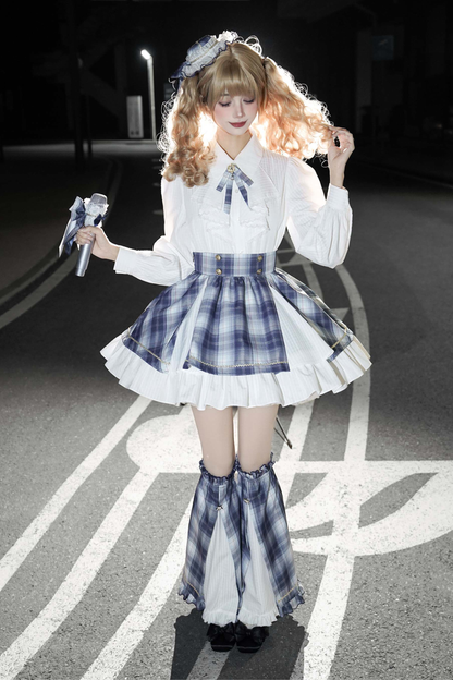 スターライトアイドルコスプレケープ+シャツ+スカート+レッグウォーマー