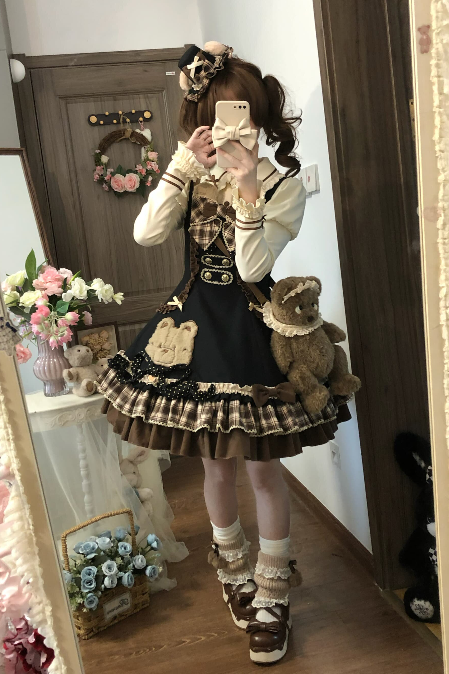 Bear Lolita Jumper Skirt + Top + Cape + Hat