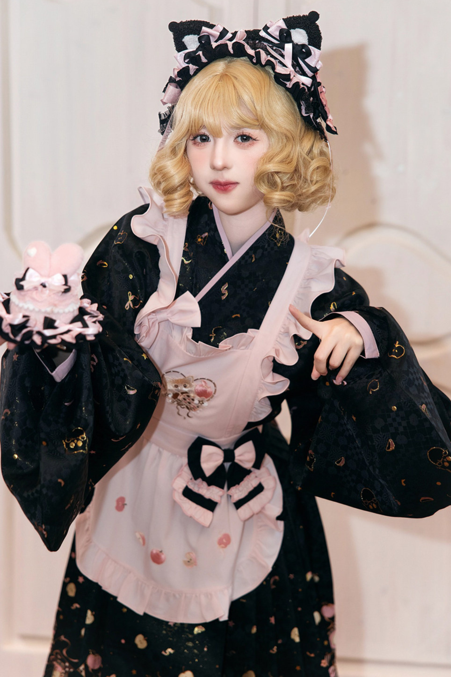 中國風甜美馬戲團圍裙+上衣+裙子+夾子