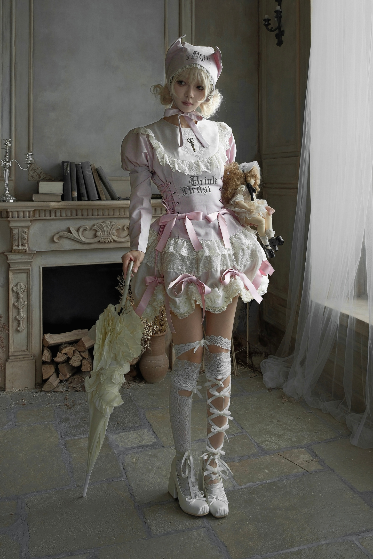 ドローストリングゴシックスイートトップス+ケーキスカート