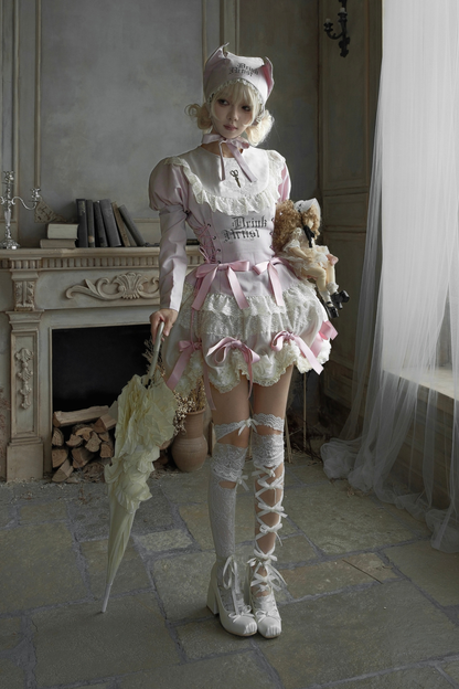 ドローストリングゴシックスイートトップス+ケーキスカート