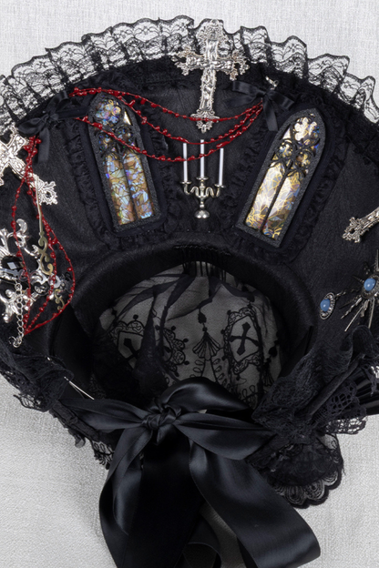 ゴシックエレガンクリップハット+ボンネット+フラットハット