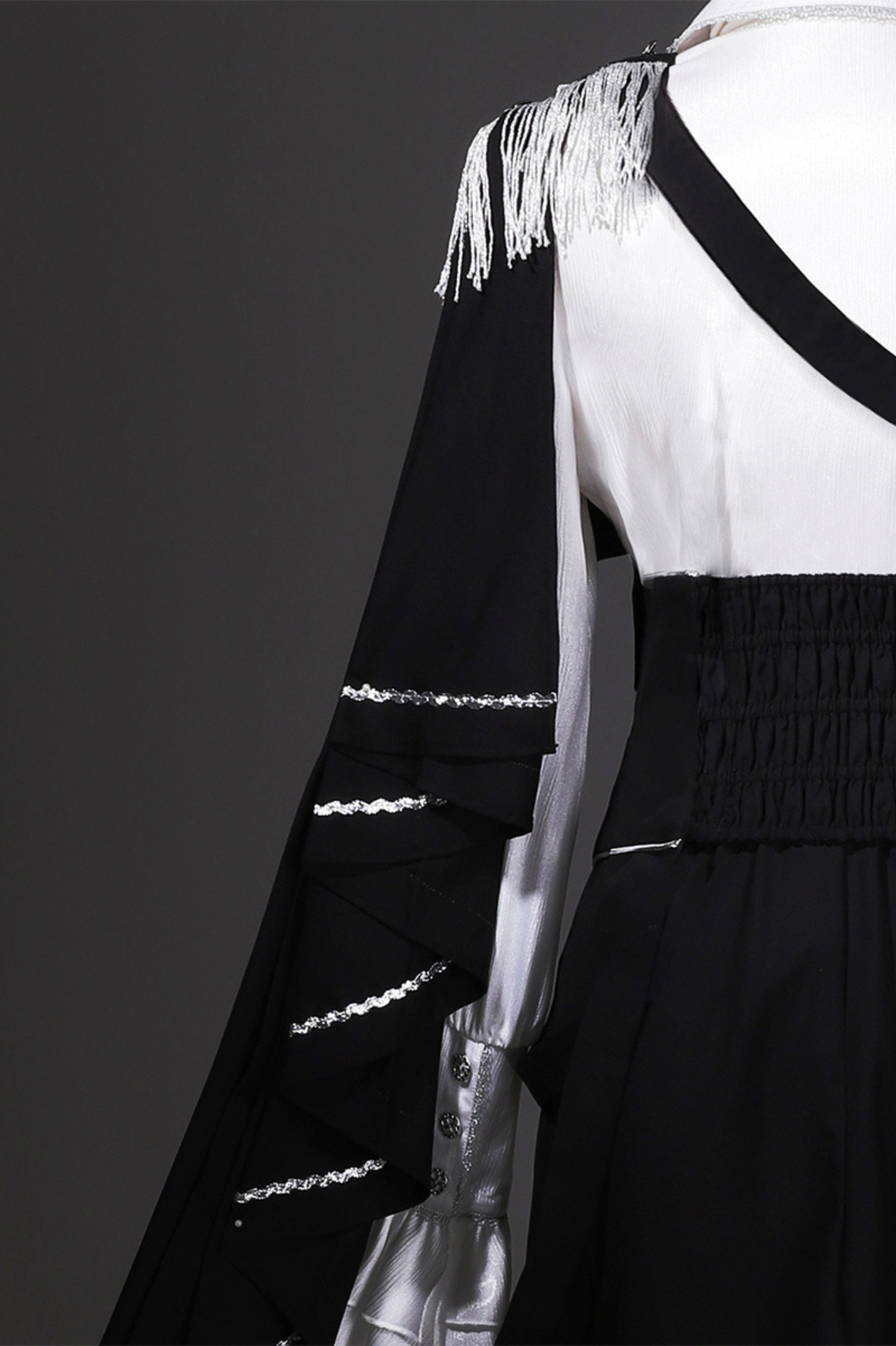 モノクロ皇子トップス+コルセット+パンツ