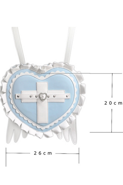 フリルサブカルハートバッグ