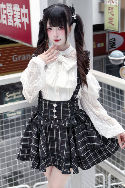 Misty Island Plaid Mini Skirt