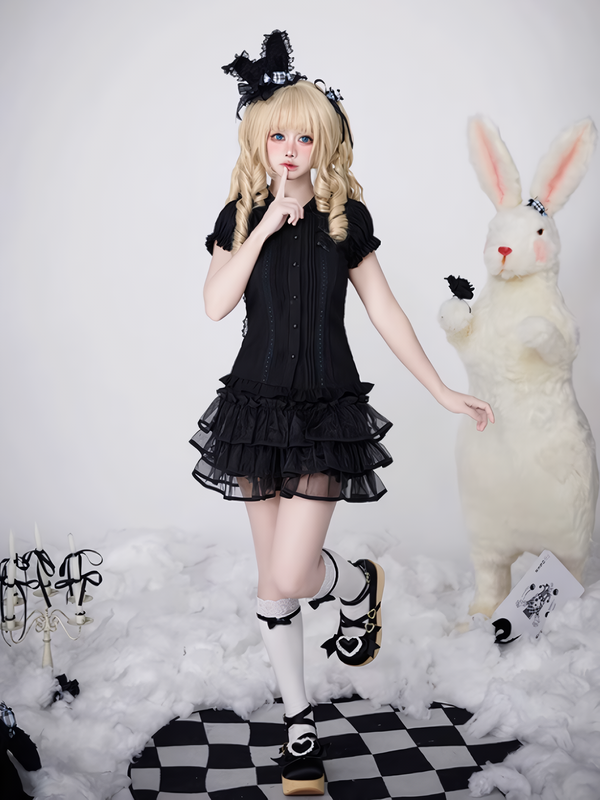 うさ耳パンクチェックロリータ