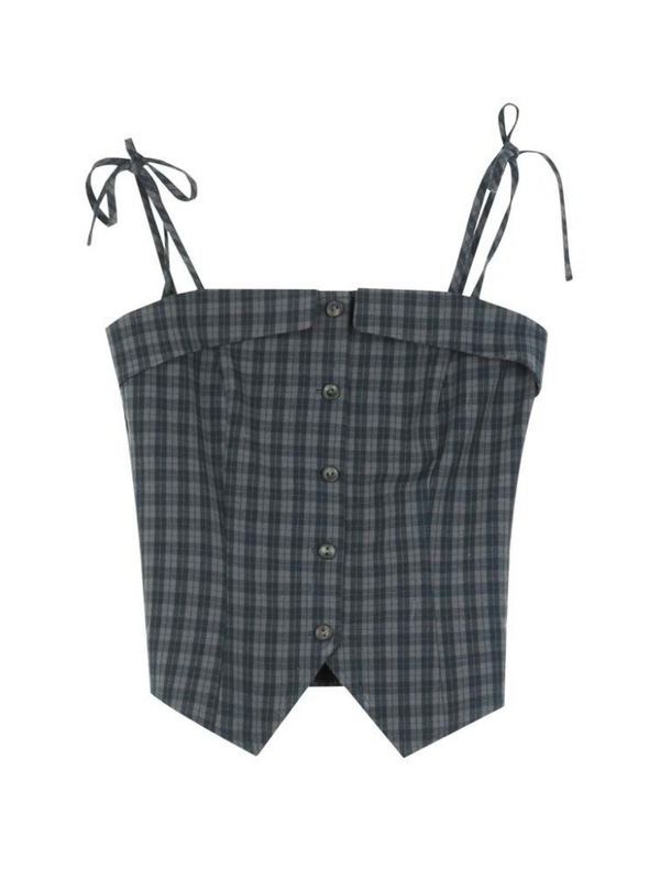 レトロチェックキャミソール＋ハーフスカート