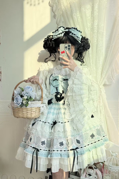 Mint Sweet Suspender Dress + Catsuit + Big Ribbon