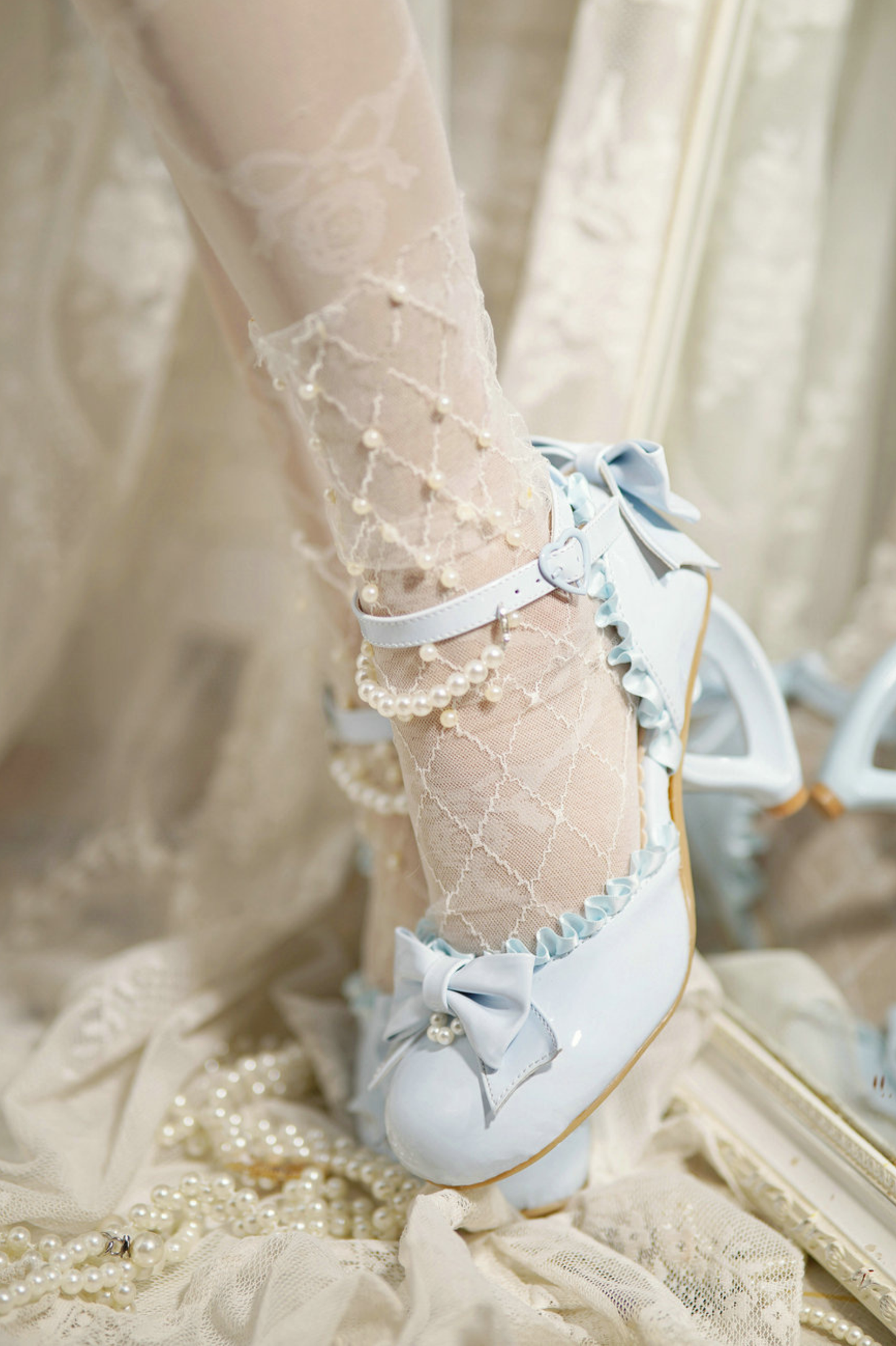 ハートラブロリータパールピーチヒール