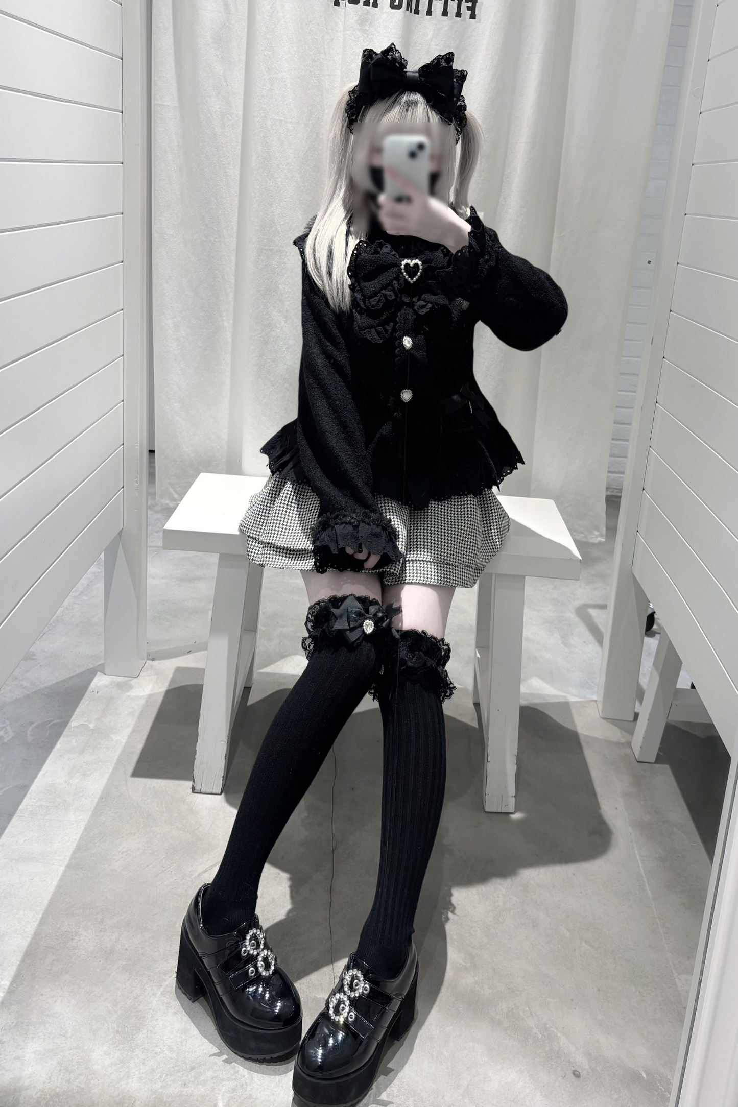 レースリボンスリムスイートコート