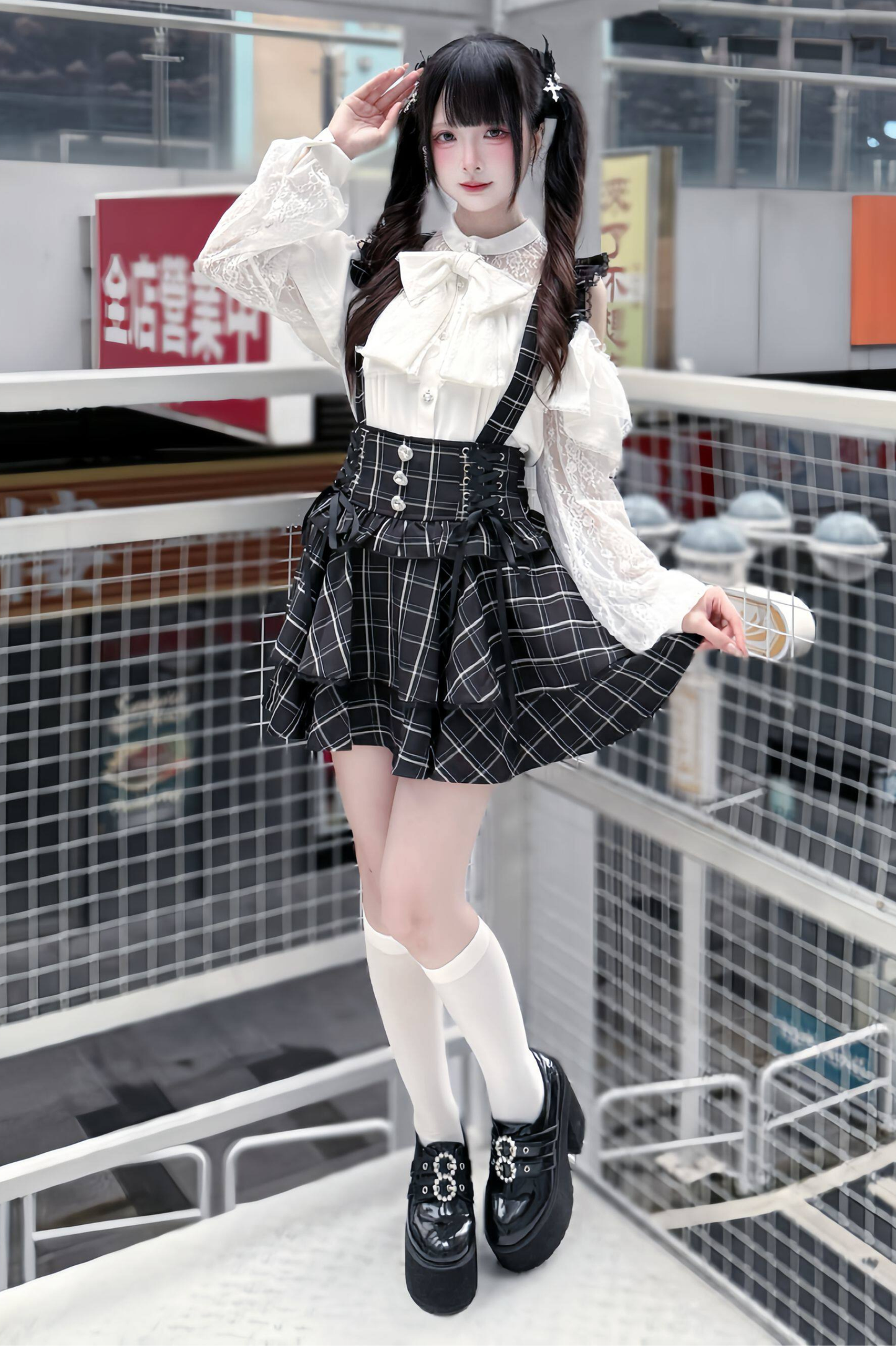 Misty Island Plaid Mini Skirt