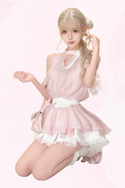 Coconut Summer Pink Dress + Inner Pants