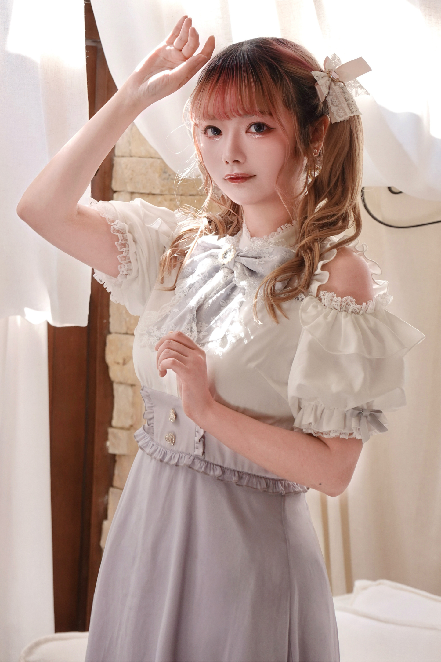 Mine Cute Bicolor Ribbon Dress