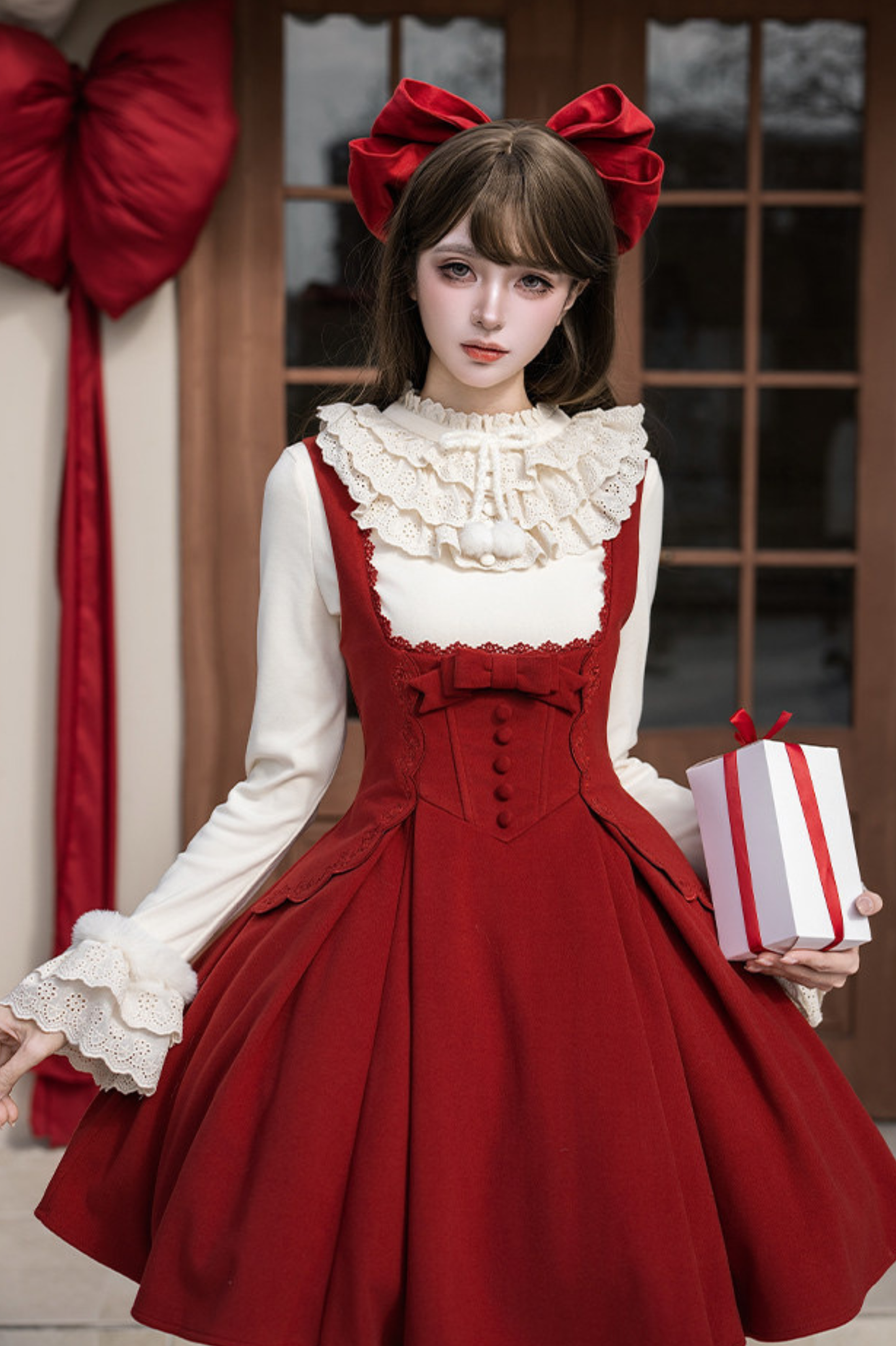Velvet Rose Suspender Dress + Top + Ribbon