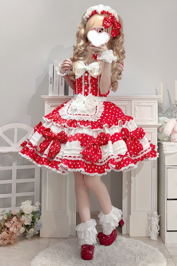 Doll Dot Big Ribbon Lolita Dress