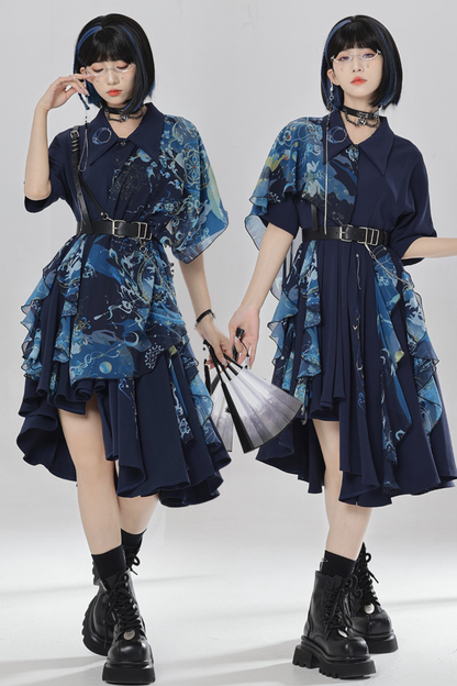 チャイナエンブロイダリードレス+ベルト+ガードル