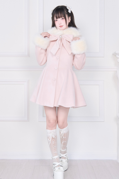 ビッグリボンフレアコート