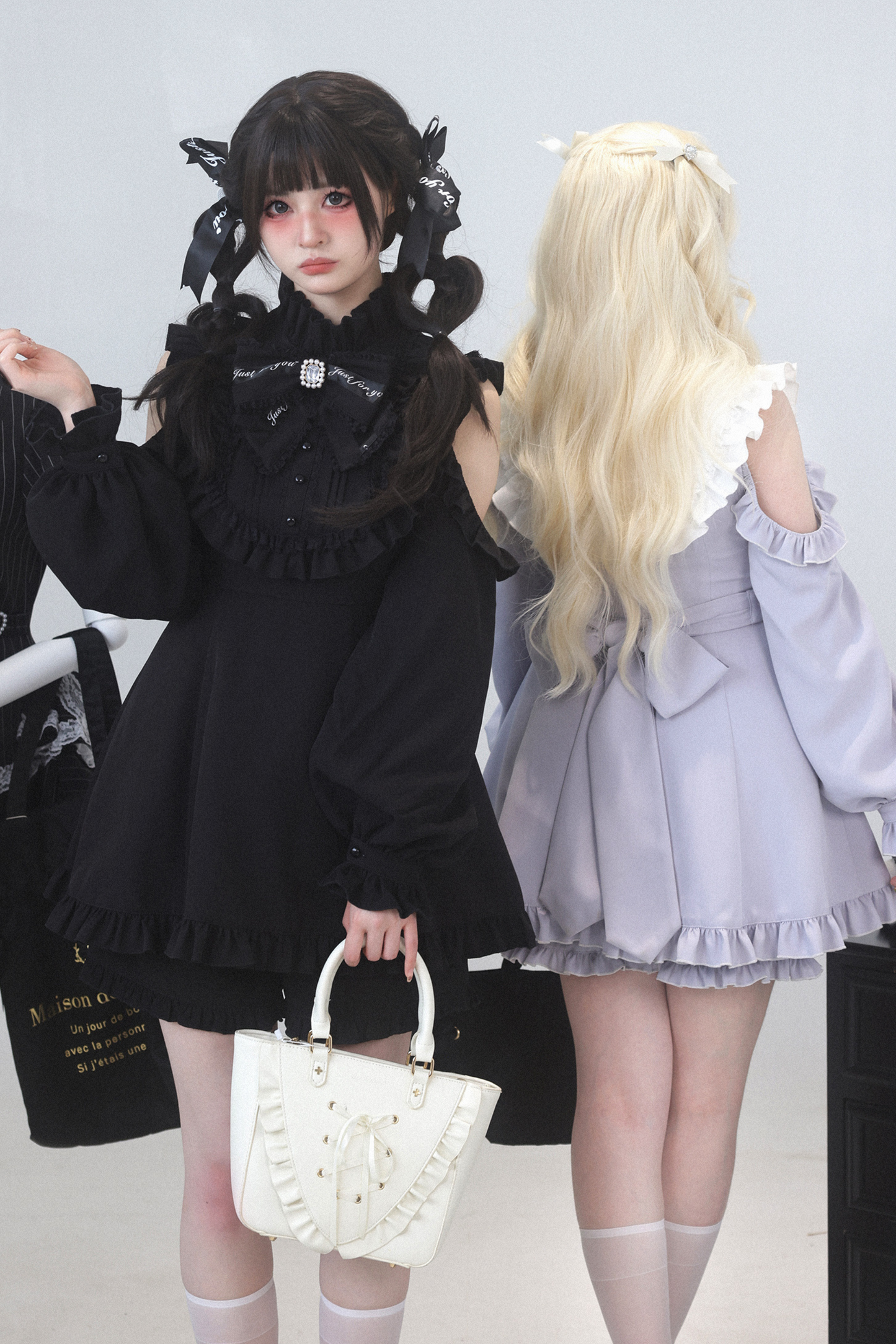 ローズプリンセスオフショルダーフリルリボントップス