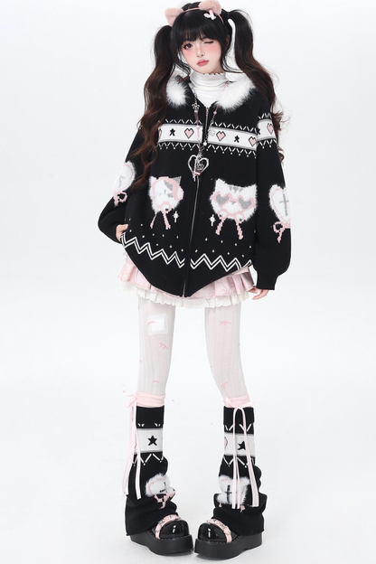 Snow Fair Island Cardigan + Leg Warmers