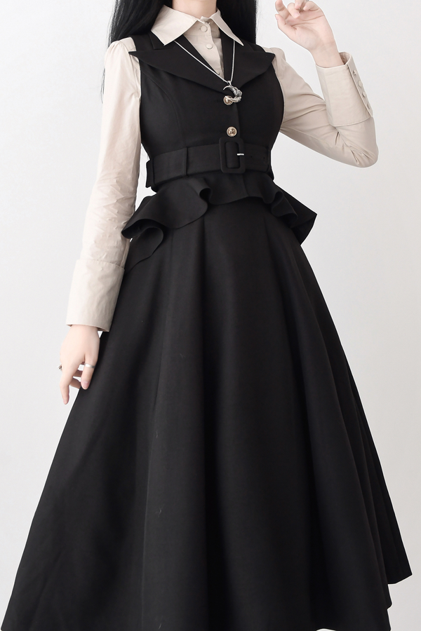 Umbrella Vintage Style Trailing Vest + Long Skirt + Short Skirt