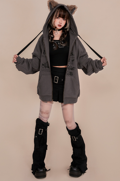 Wolf Ear Hood Loose Hoodie