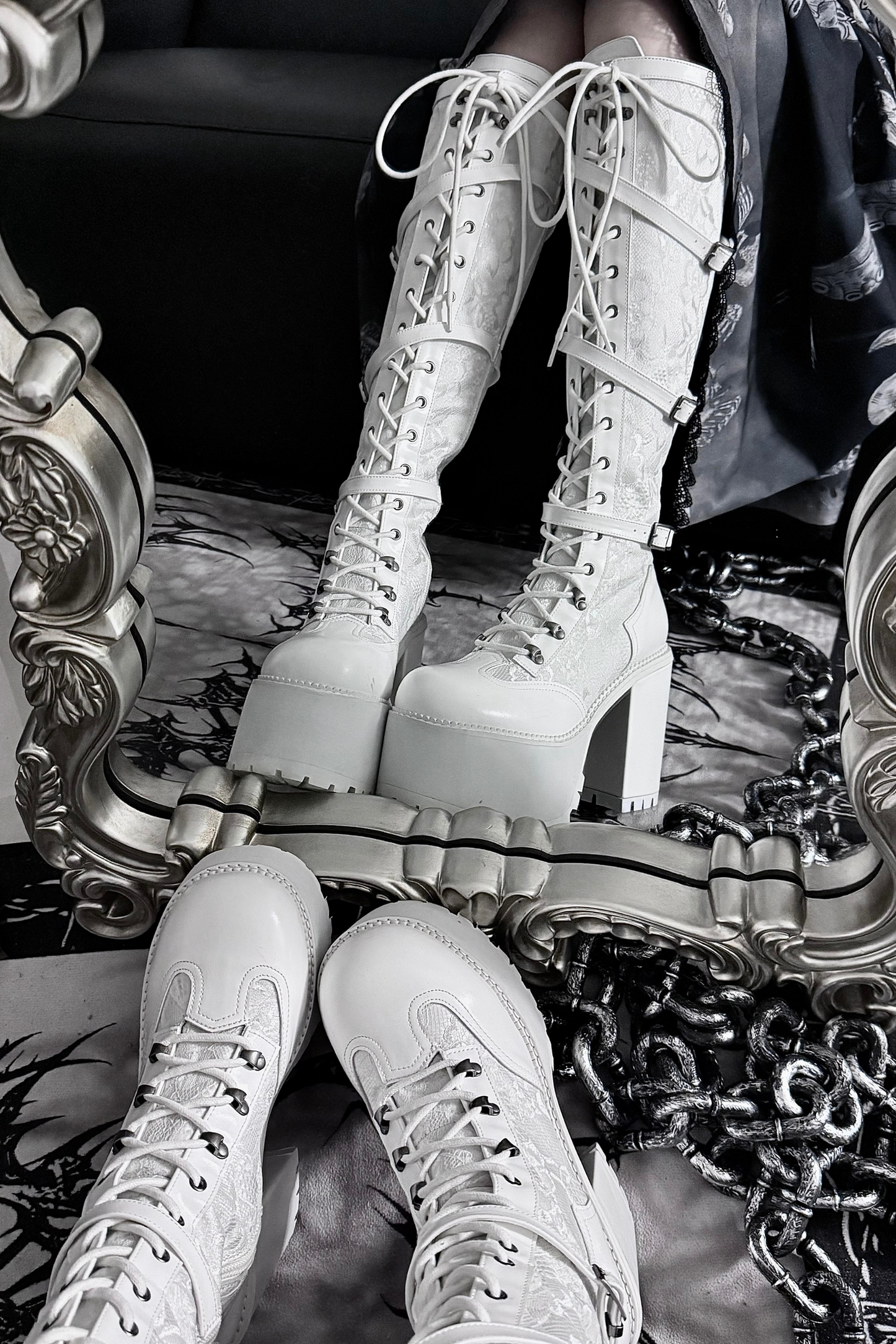 【4月4日予約締切】レースゴシックスエードレースアップブーツ