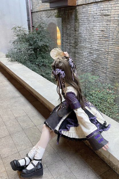 China Style Girl Lolita Top + Skirt + Catsuit + Clips