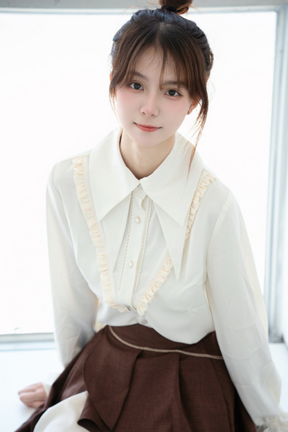 エレガントシャツ+イレギュラースカート