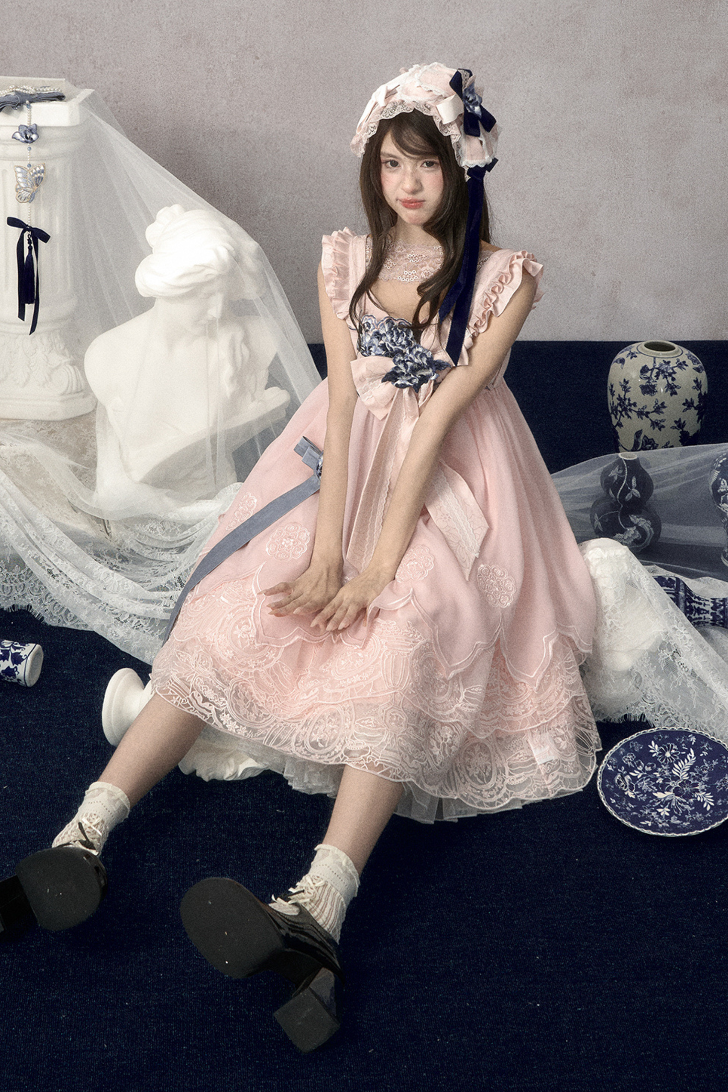 スイートチャイナサスペンダードレス