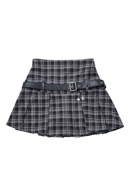 チェッカーアカデミーコート+シャツ+スカート