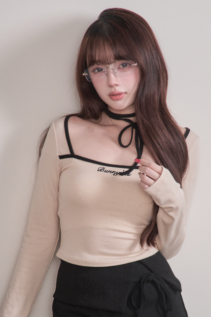 カラーブロッキングトップス+パンツ