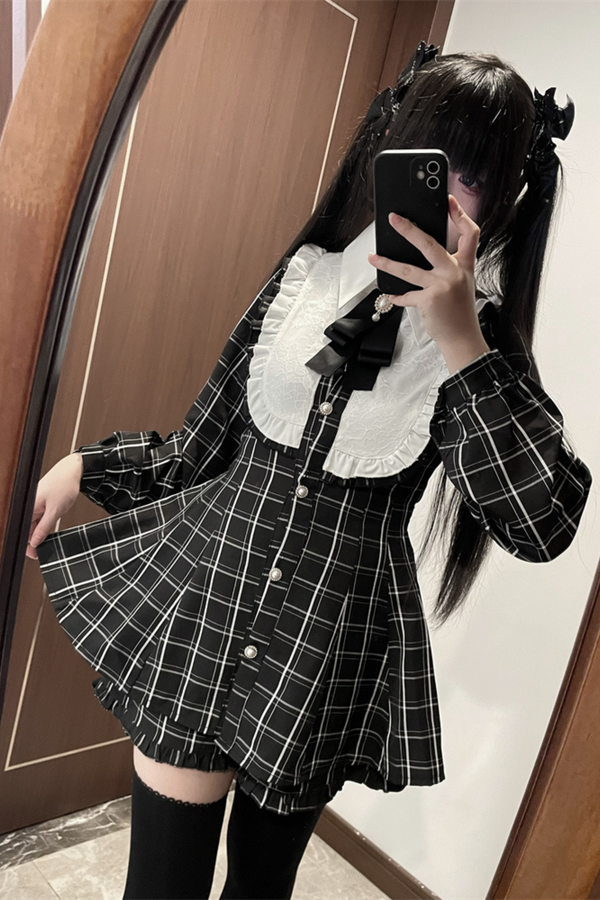 Check Peplum Doll Top + Shorts