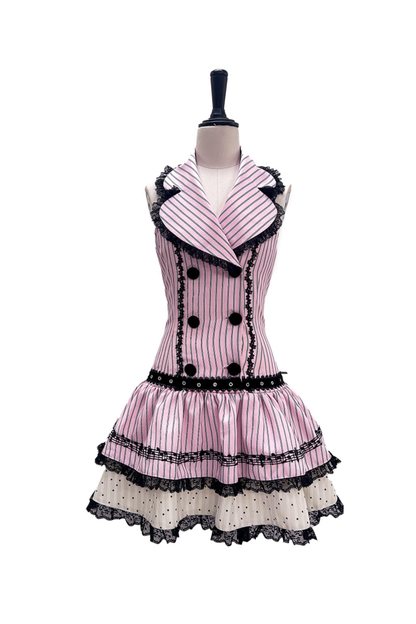 アーシーストライプドパフォーマンスドレス