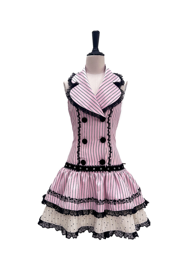 Earthy Striped Performance Dress