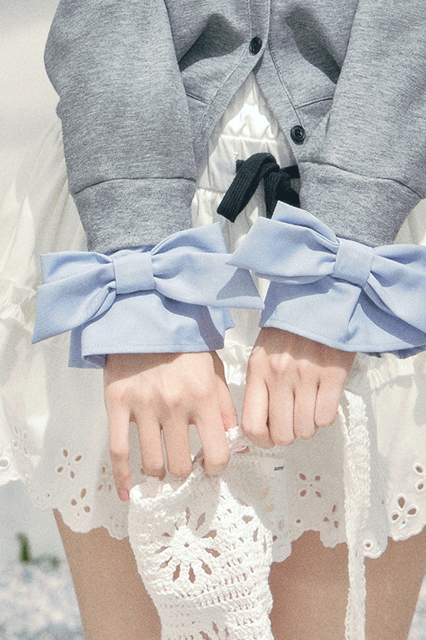 フレンチフェイクツーピースポロセーター