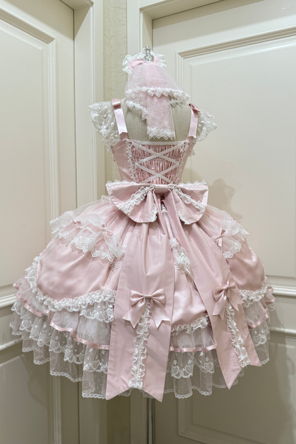 Sweetheart Lolita Dress + Ribbon + Veil