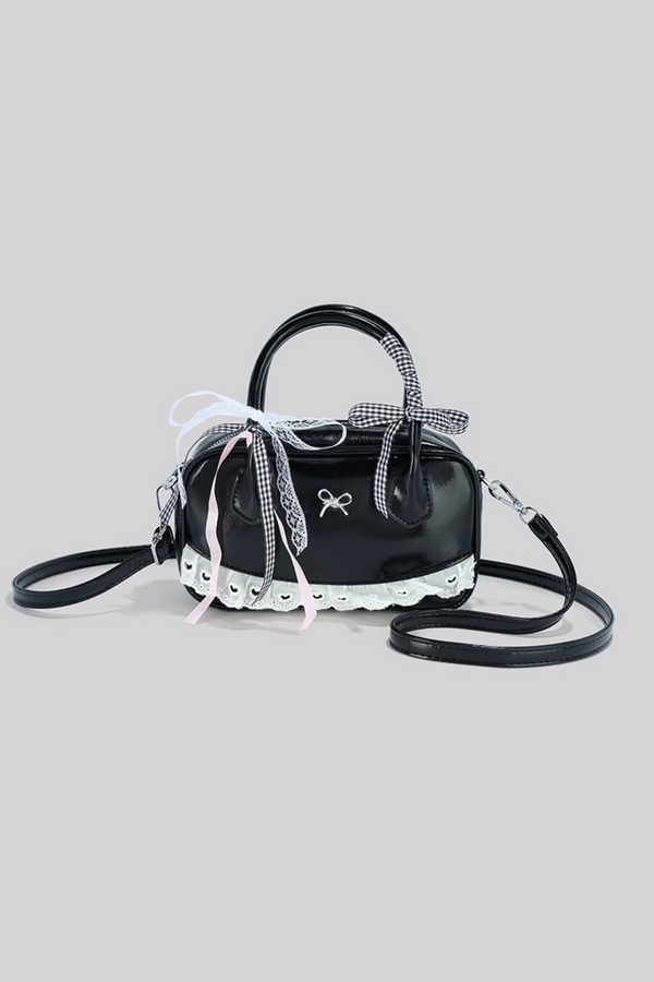 リボンレースボストンバッグ