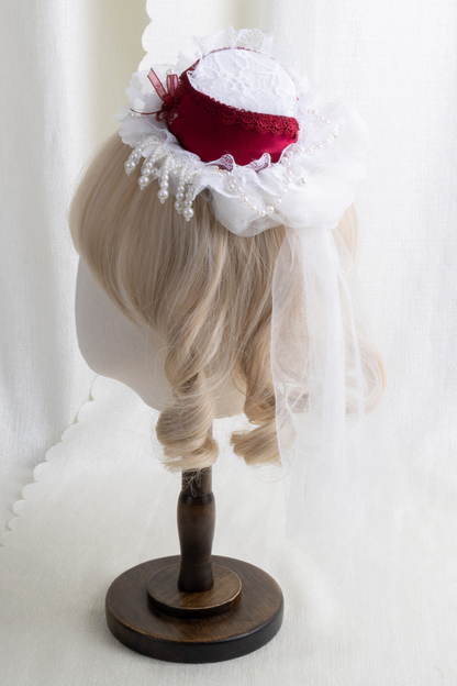 レースハットロリータクリップ