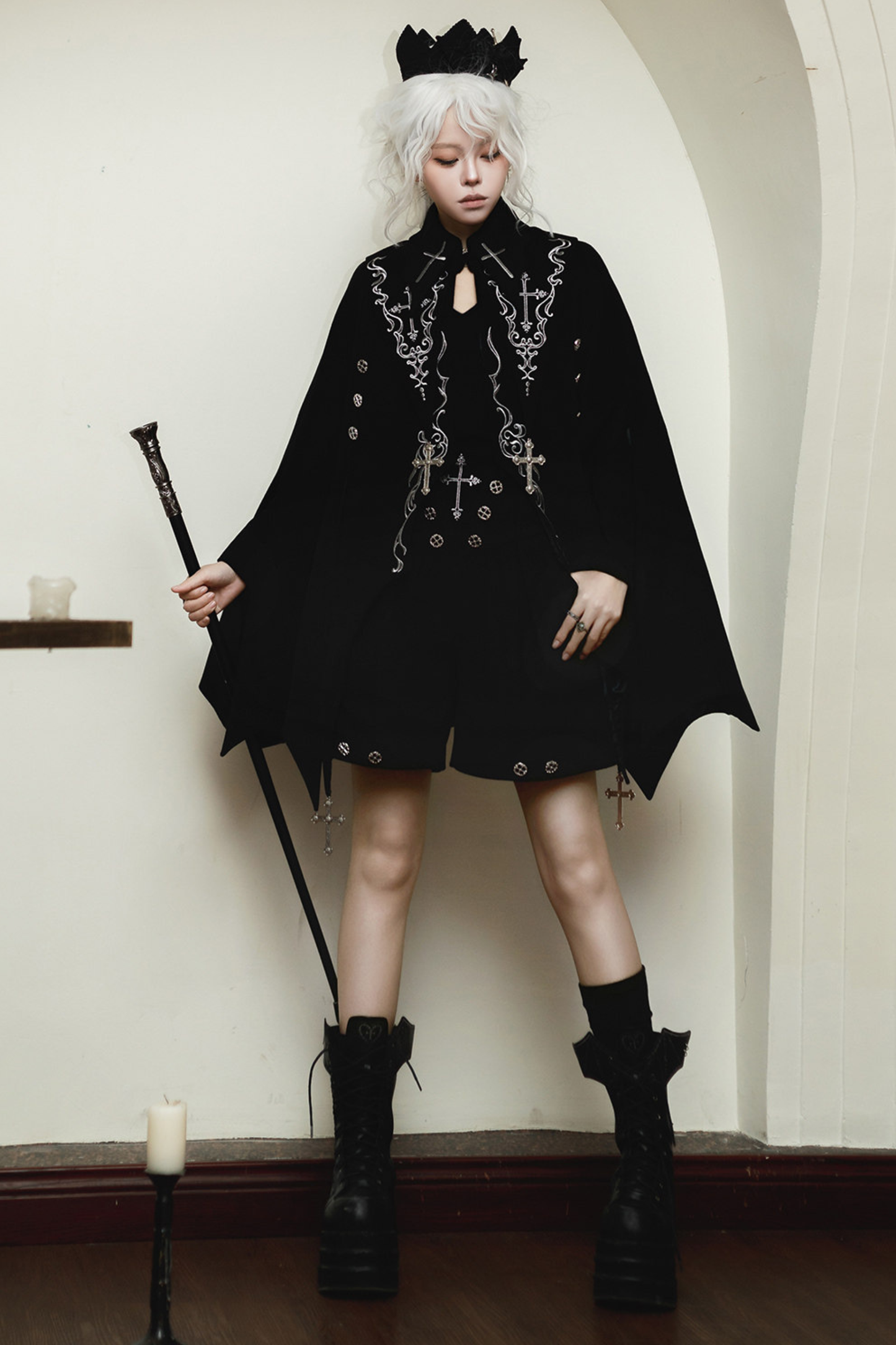 エターナルナイトゴシックケープ+トップス+パンツ