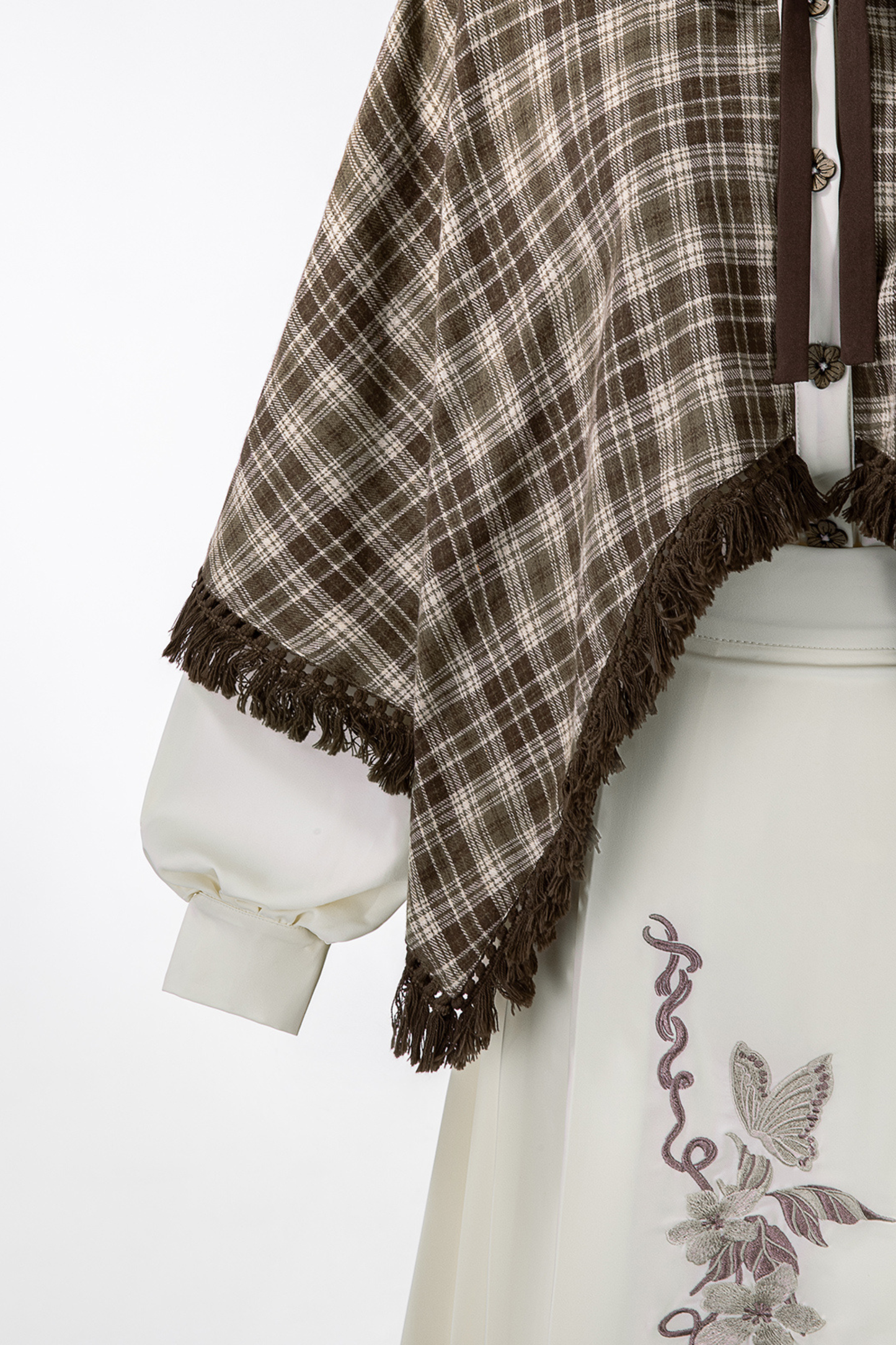 レトロチェックトップス＋スカート