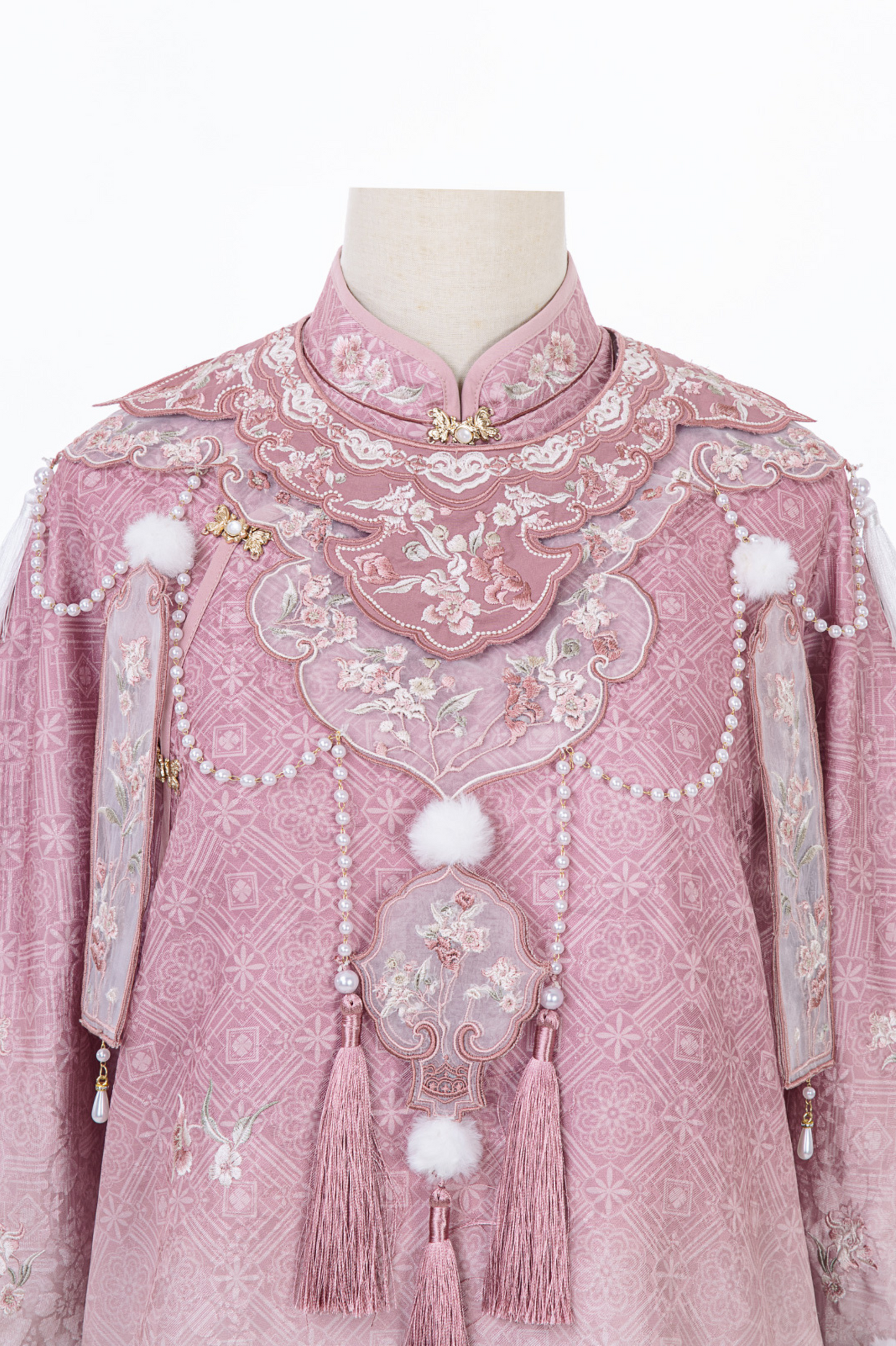 Peach Mist China Top + Skirt + Cloud Shoulder